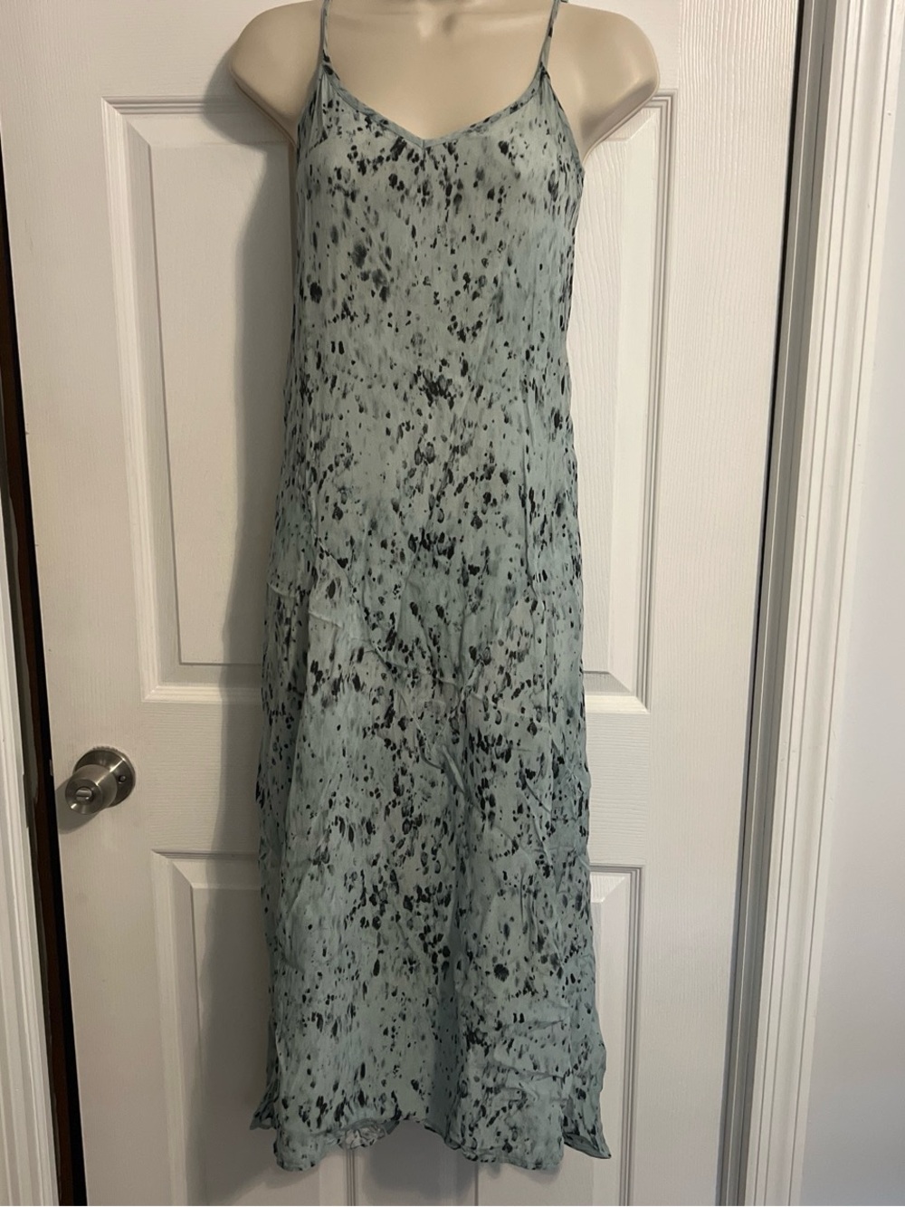 Allsaints Women's Eli Yermo Maxi Slipdress Light blue maxi dress sz 0